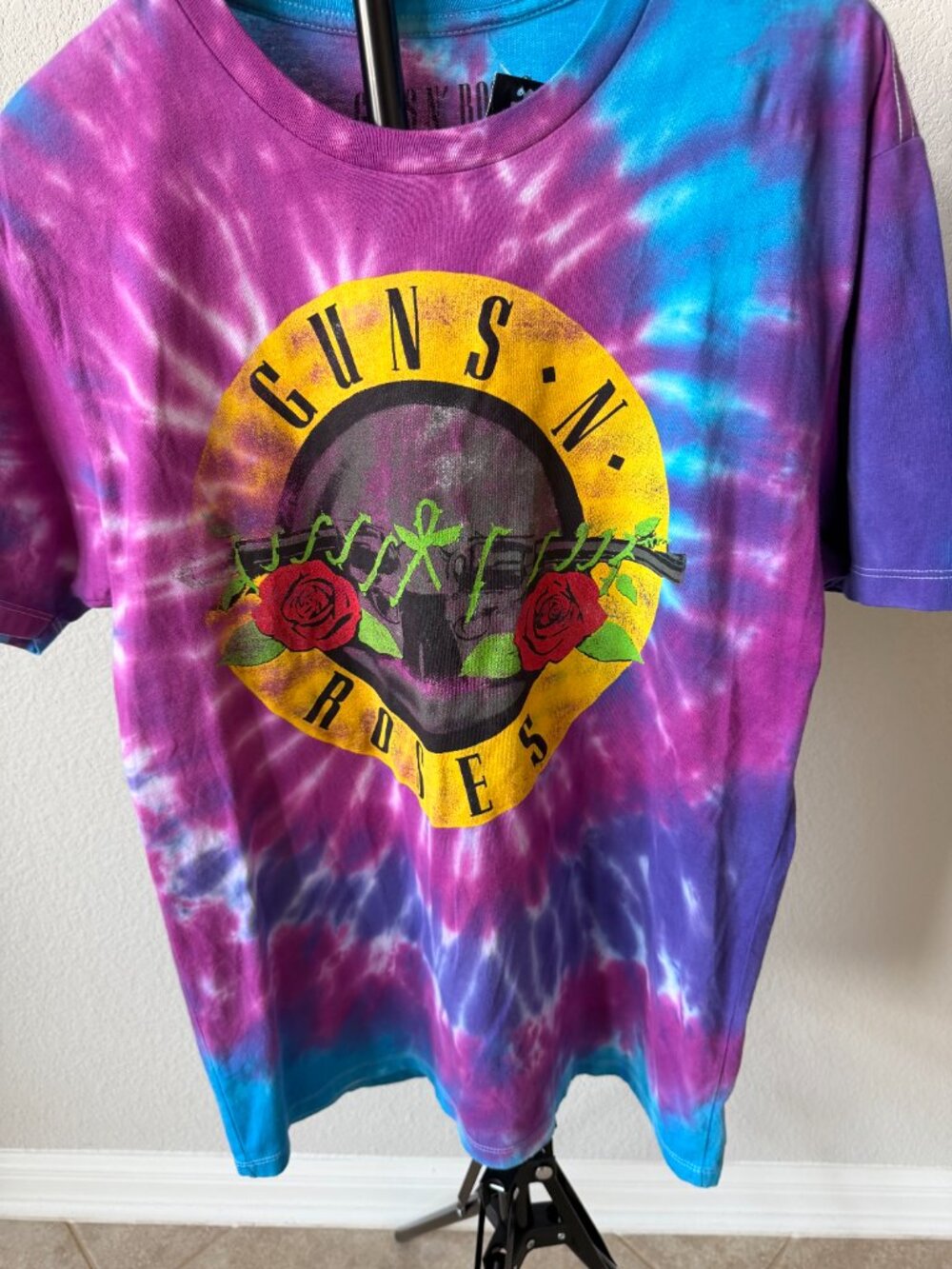 Guns N' Roses Tie-Dye Graphic Band Tee | Oversized Rock T-Shirt